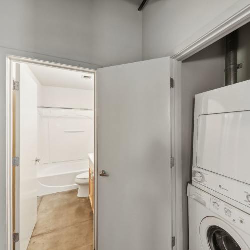 Laundry room at Stadium Loft Apartments in Saint Louis, Missouri