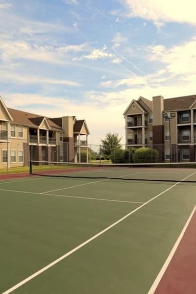 Tennis court at Harbin Pointe Apartments in Bentonville, Arkansas