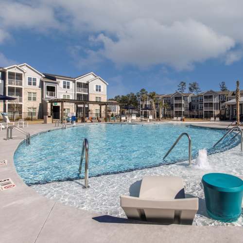 Community swimming pool at South City Apartments in Summerville, South Carolina