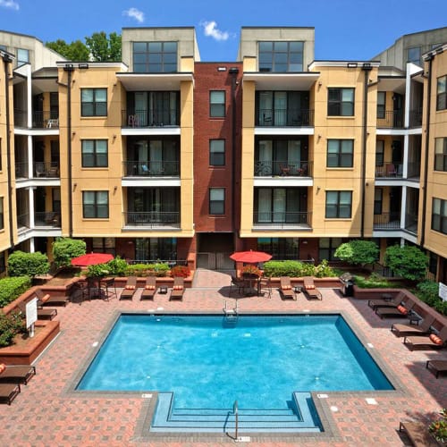 Sparkling pool at Cielo in Charlotte, North Carolina