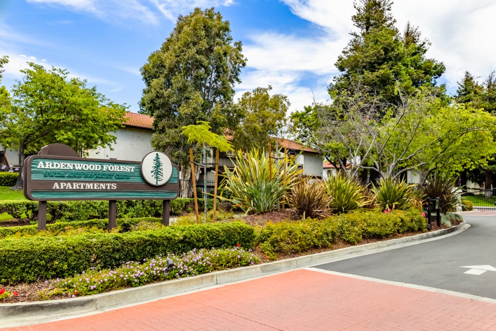 Front entrance of apartment at Ardenwood Forest Rental Condominiums in Fremont, California