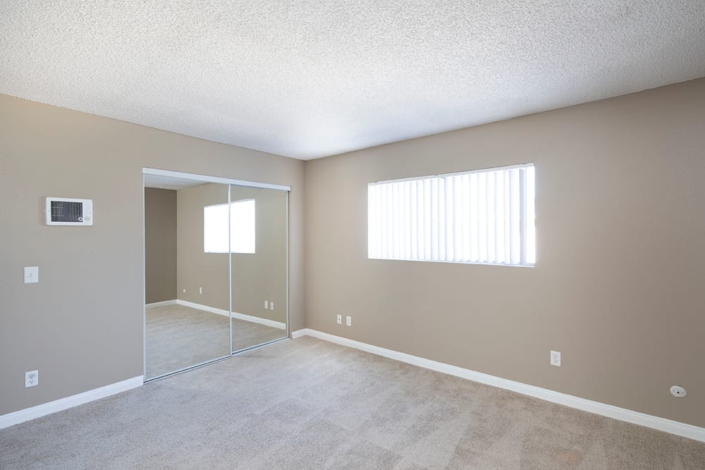Modern living room area at Royal Village Apartments in San Diego, California