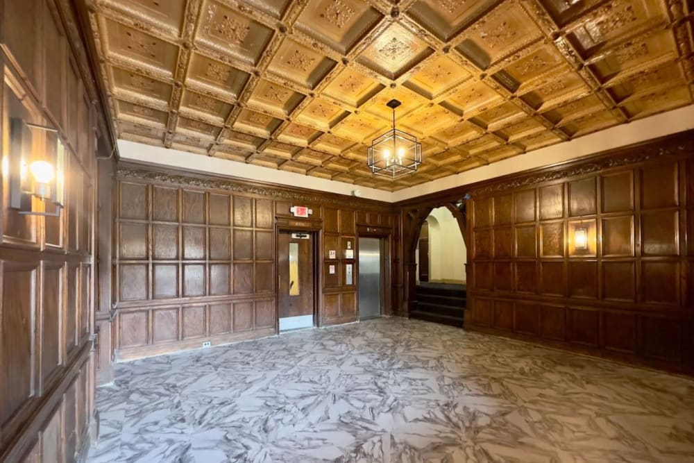 Lobby area at Detroit Living in Detroit, Michigan