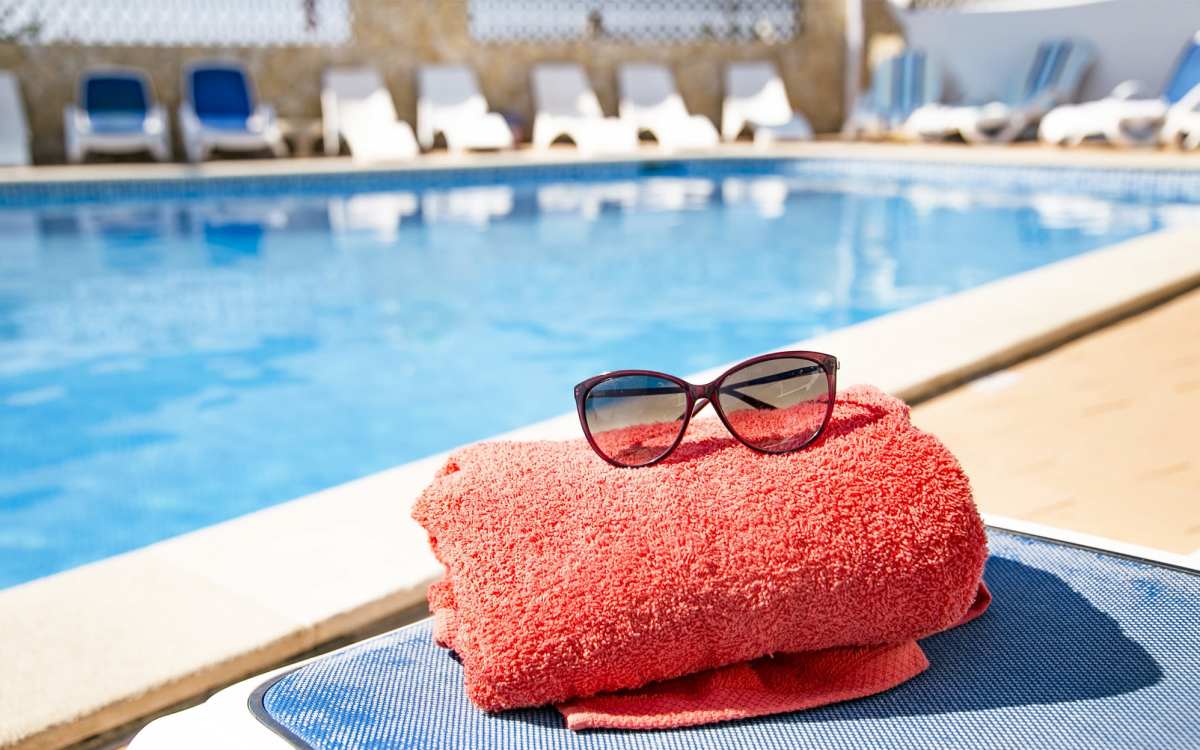 Residents swimming pool at Upper East in Frederick, Maryland