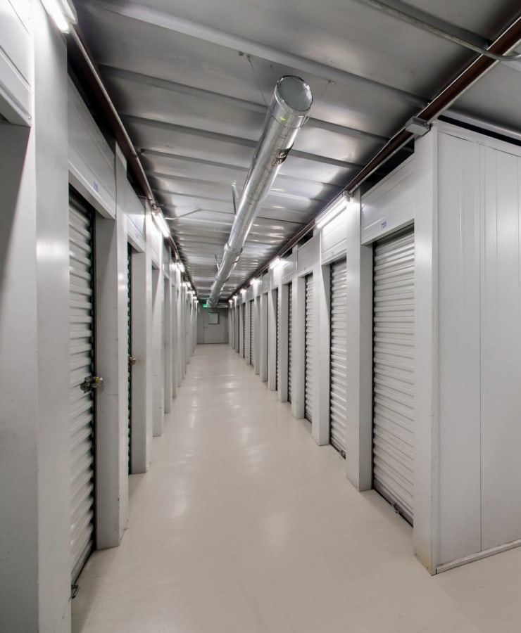 Indoor climate-controlled storage units at StorQuest Economy Self Storage in Mesquite, Texas