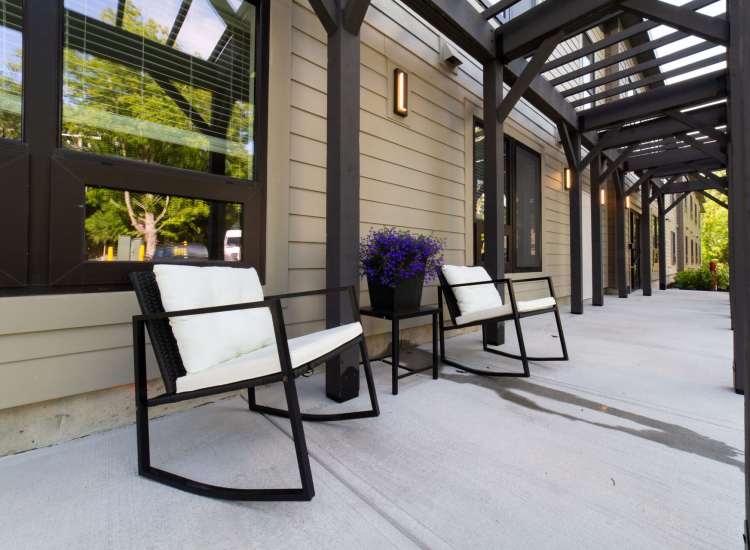 Lobby area at Tavernier Place in Acton. MA