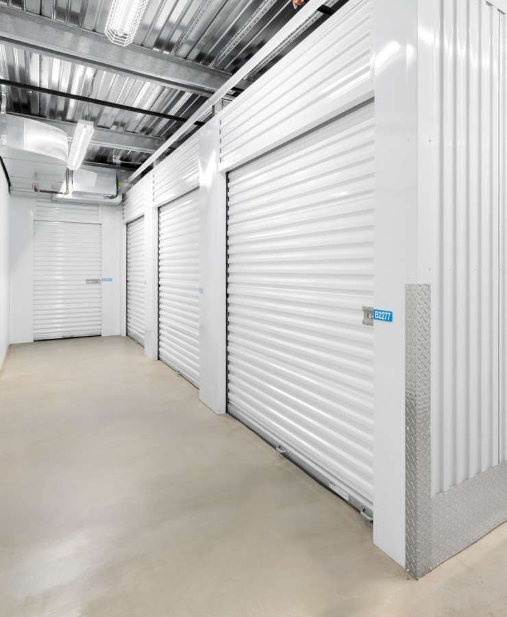 Indoor self storage units at StorQuest Self Storage in Milpitas, California