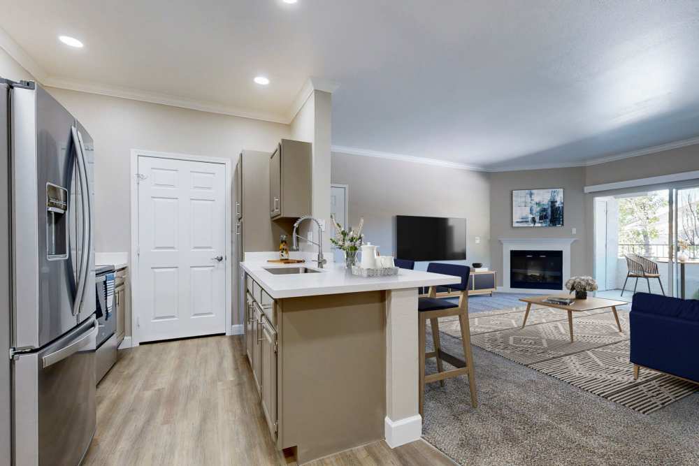 Modern kitchen and living area at Canyon Vista in Sparks, Nevada