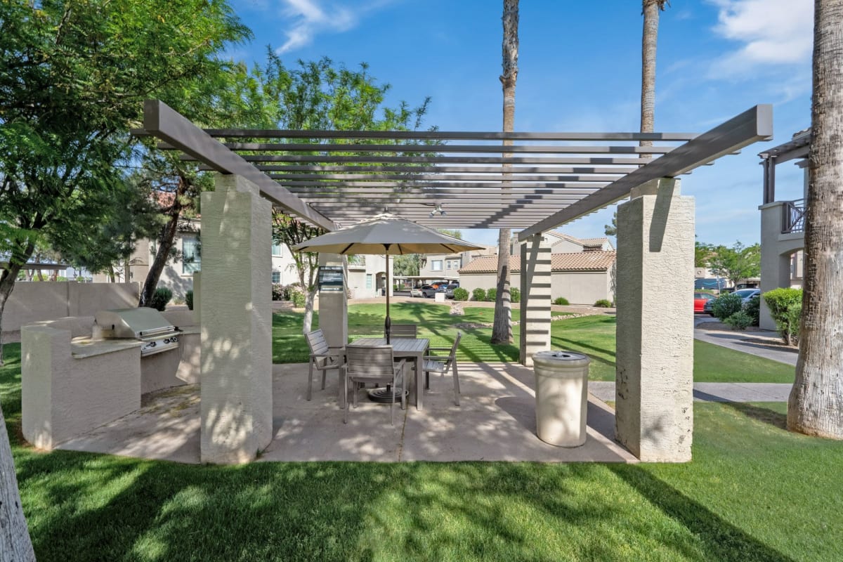 Resident barbeque area at The Linq, Chandler, Arizona