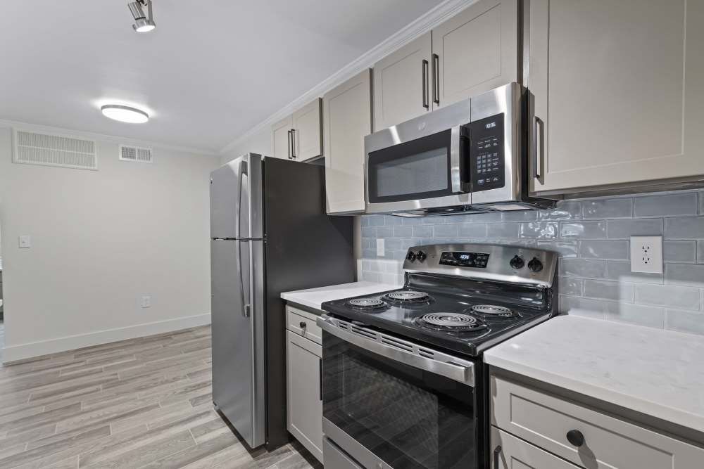 Kitchen with energy-efficient appliances at Seacrest in Katy, Texas