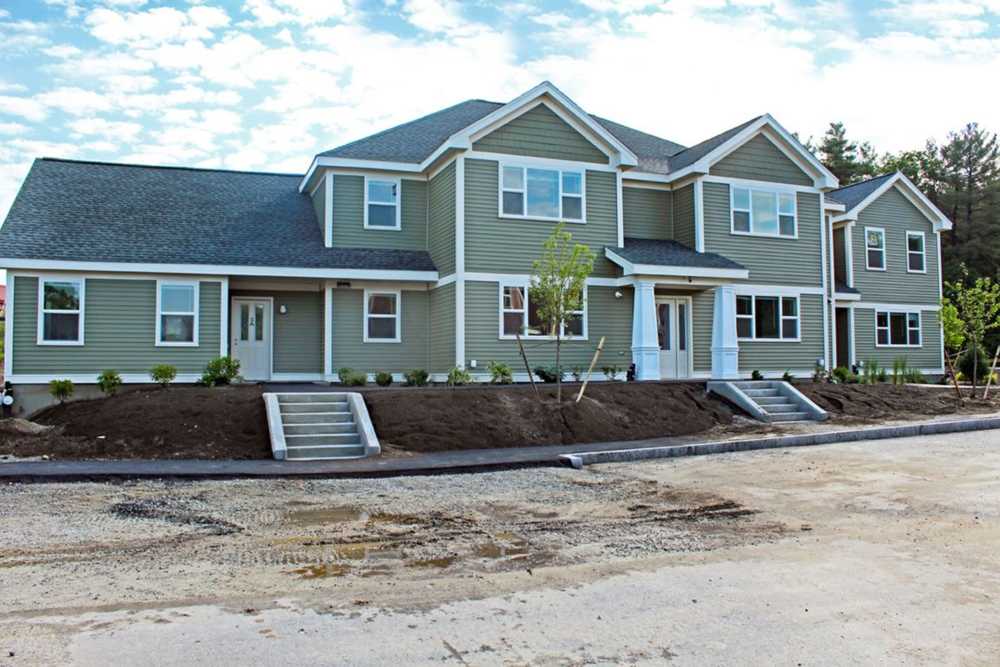 New apartment building exterior at Stony Brook Village in Westford, Massachusetts