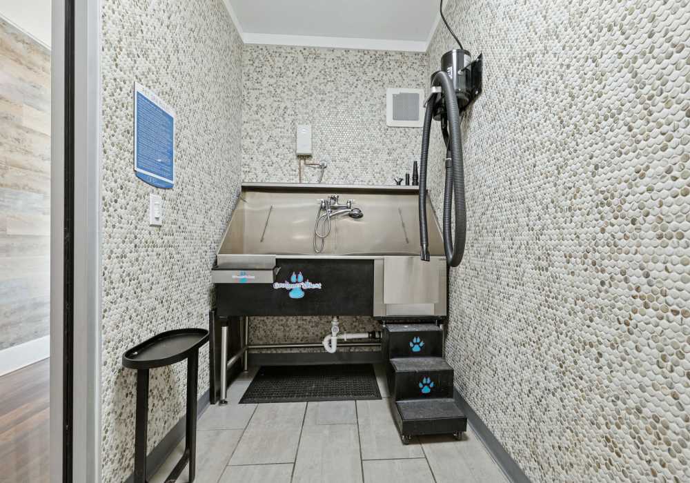 Pet wash center at One Metrocenter in Nashville, Tennessee