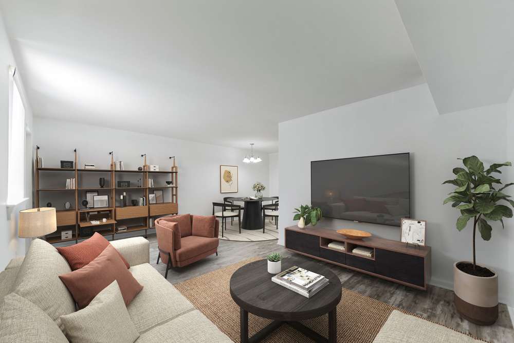 Spacious living area at Mountain View Terrace in Latham, New York