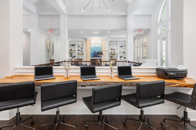 Business center at The District in Charlotte, North Carolina