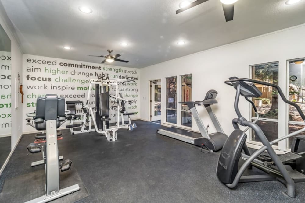 On-site fitness center at Cameron Oaks Apartment Homes in Cameron Park, California