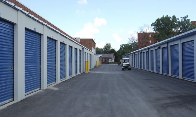 Outdoor storage units at Compass Self Storage in Philadelphia, Pennsylvania