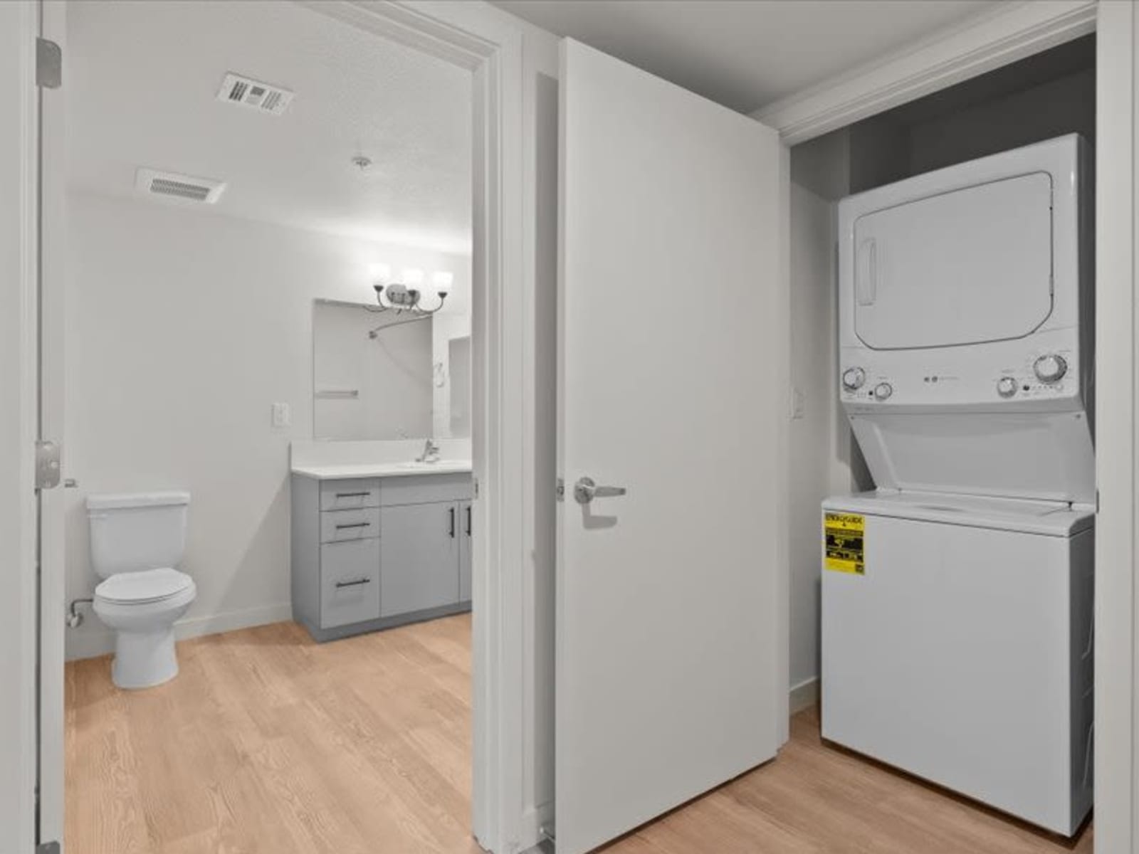 Bathroom and washer dryer at The Ridge at Sun Valley in Sun Valley, Nevada