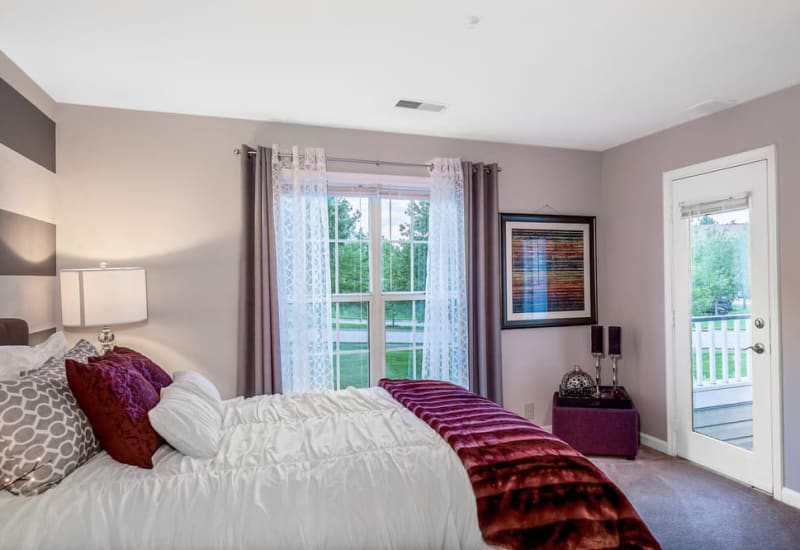 Master bedroom at Sussex at Kingstowne in Alexandria, Virginia