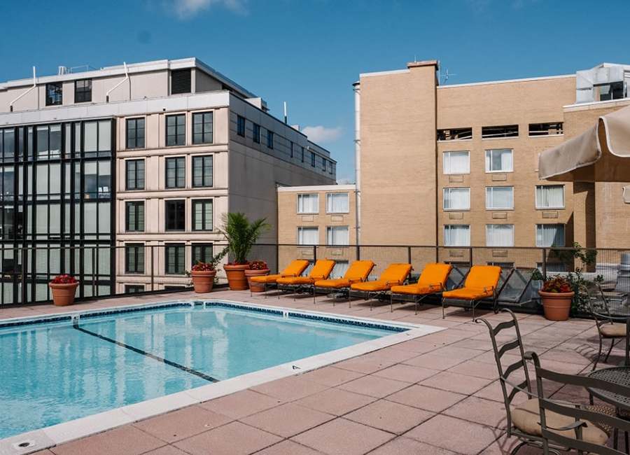 Community pool at The Residences at Thomas Circle in Washington, District of Columbia