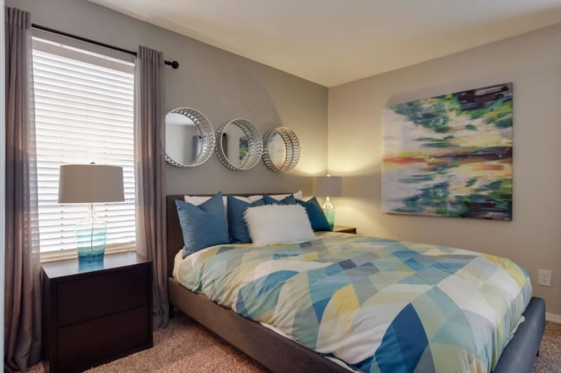 Guest bedroom at Circle at Point Park in Houston, Texas