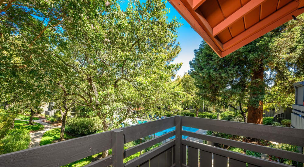 Private balcony at Vista in San Jose, California