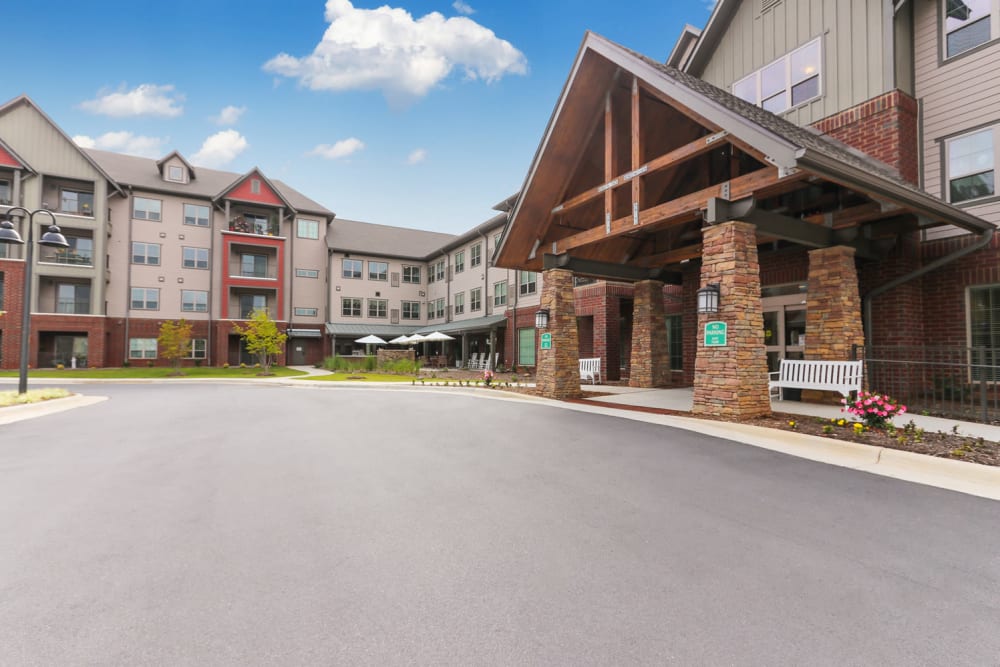 The building facade of Harmony at Reynolds Mountain in Asheville, North Carolina