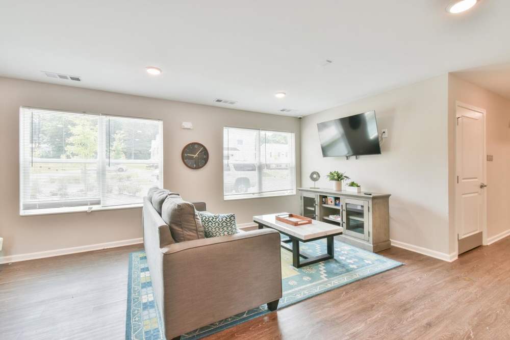 Living room with window at Canaan Crossing in Madison. GA