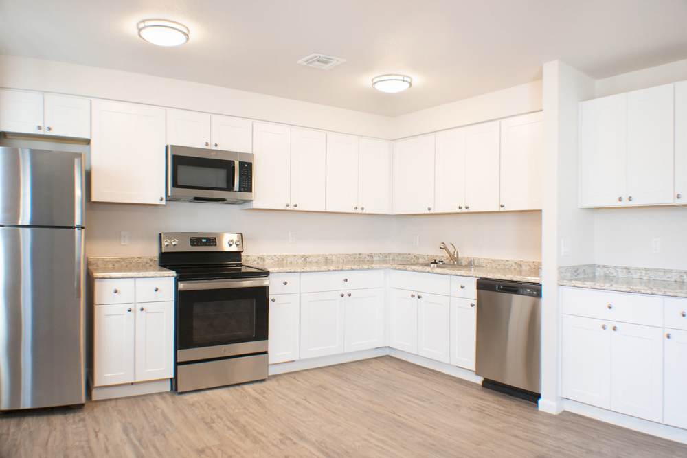 Fully equipped kitchen with appliances at Sand Pebble and Spanish Oaks in Sparks, Nevada
