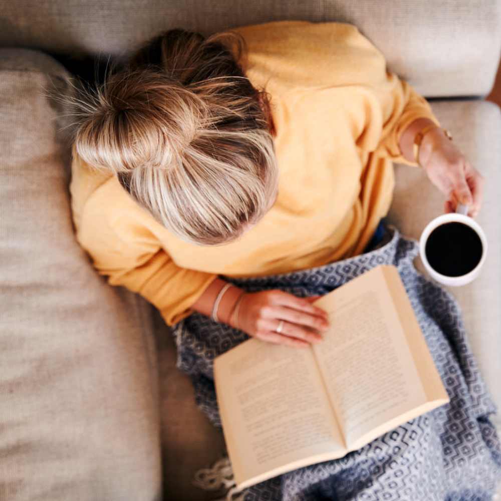 Resident reading a book at Cascade Park in Colorado Springs,Colorado