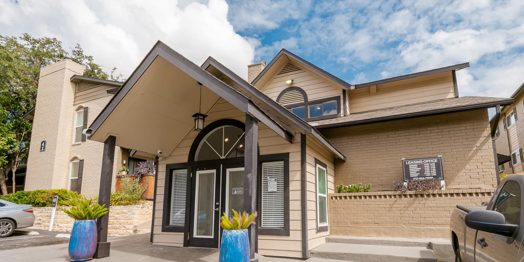 Rendering leasing office at City Summit Apartments in San Antonio, Texas