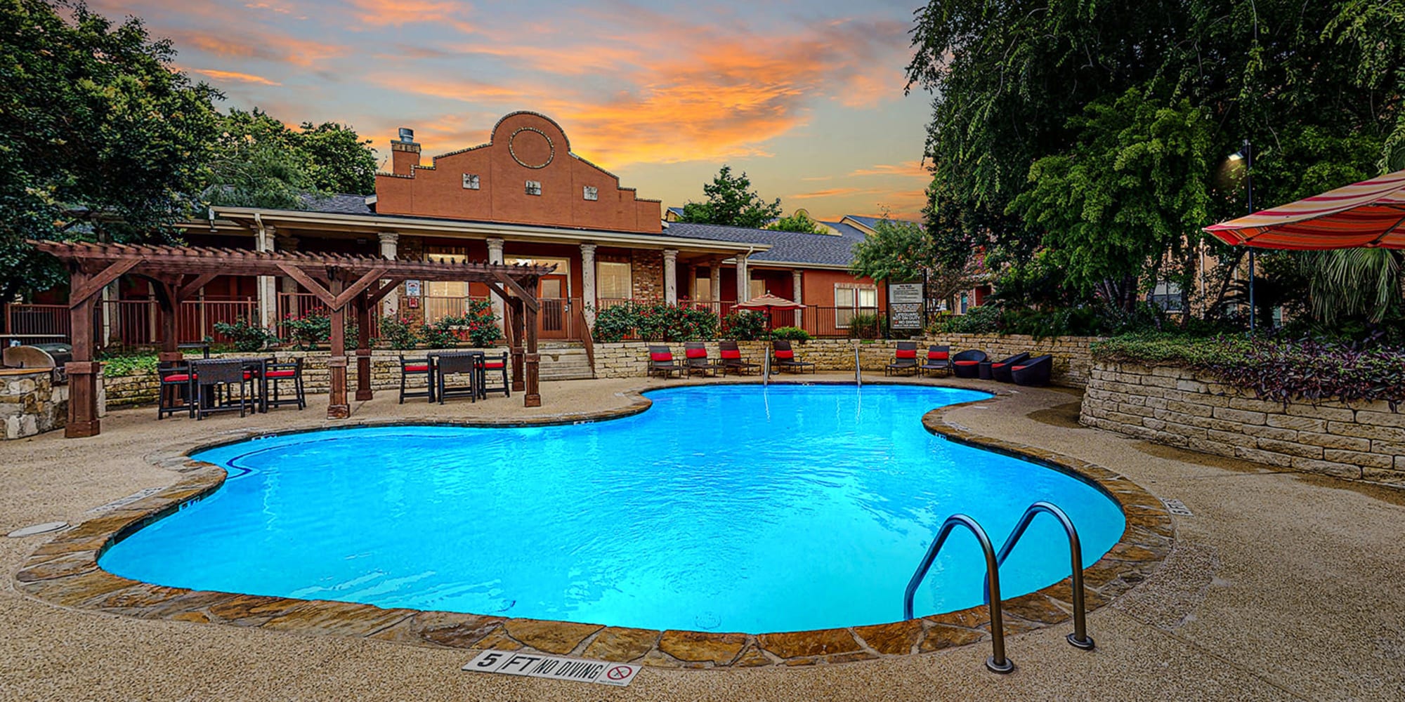 Rendering of residents swimming pool at Sereno Park in San Antonio, Texas