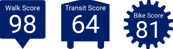 Solaire 7077 Woodmont has great walk score, transit score, and bike score in Bethesda, Maryland