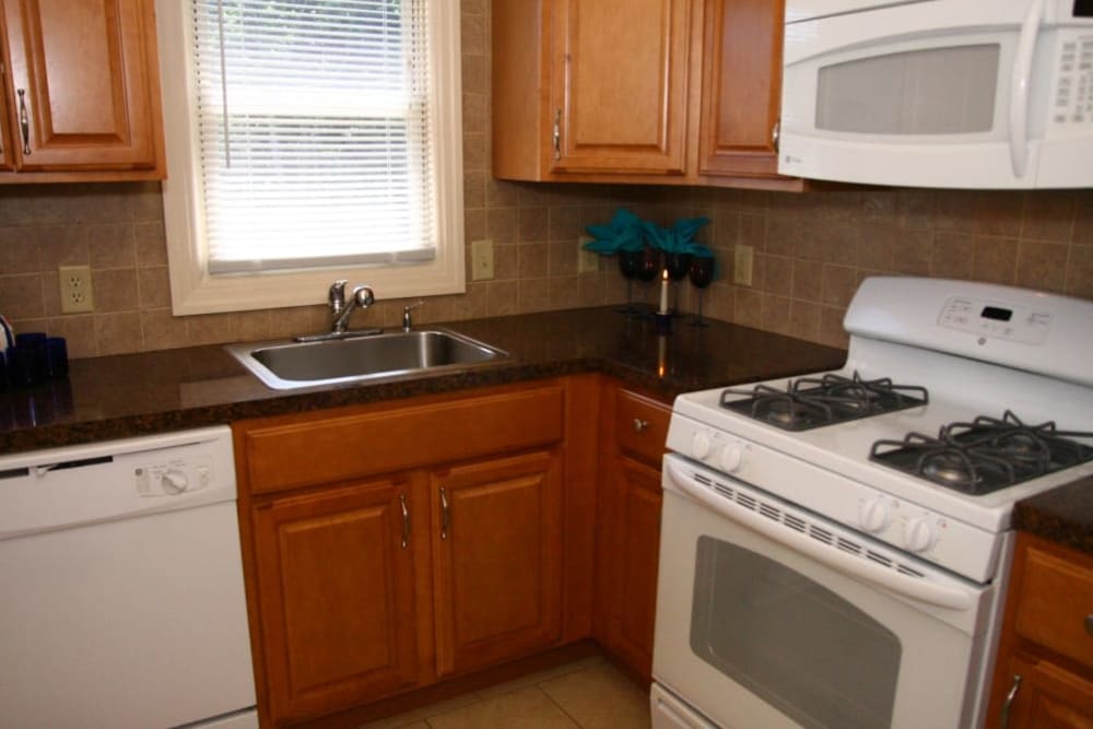 Kitchen at Waterway Court Apartments in Point Pleasant, New Jersey