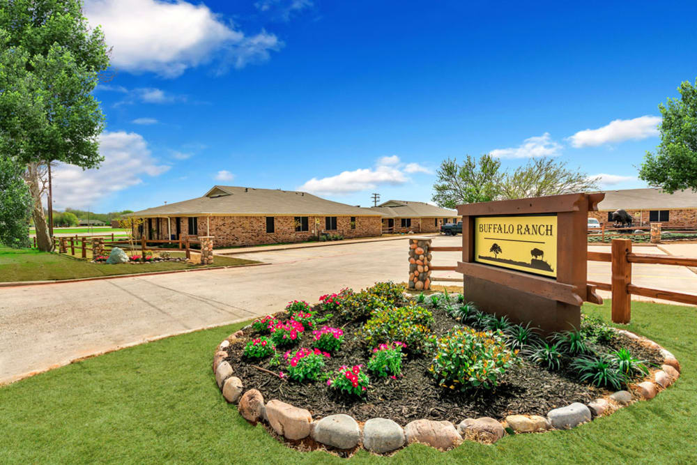 Entrance to the community of Buffalo Ranch in Farmersville, Texas