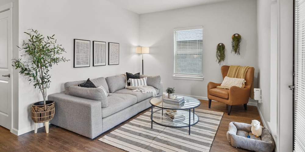 Living room model at Reserve at Hunters Ridge in Eugene, Oregon