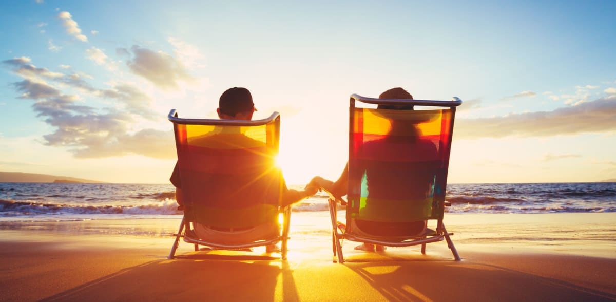 Residents enjoy a beautiful sunset Acclaim at East Beach, Norfolk, Virginia