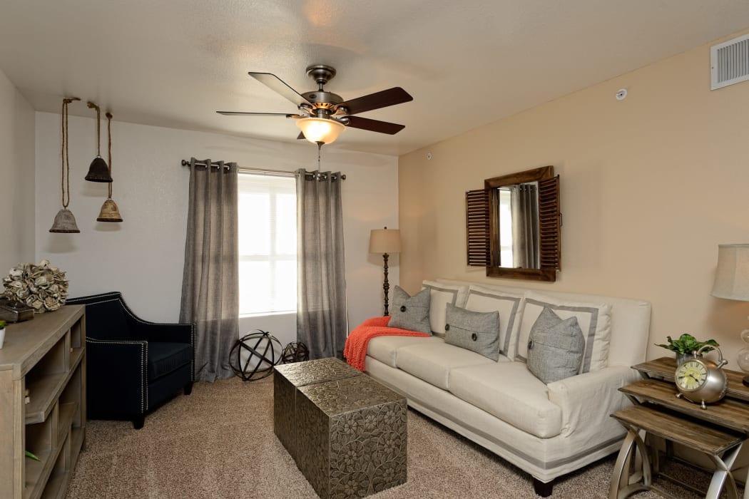 Living room at The Patriot Apartments in El Paso, Texas