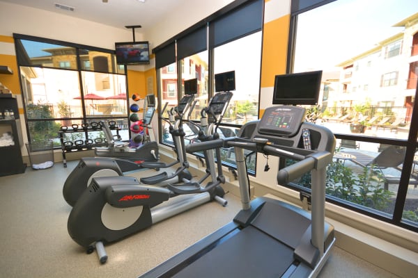 Fitness equipment at The Sovereign in Fort Worth, Texas