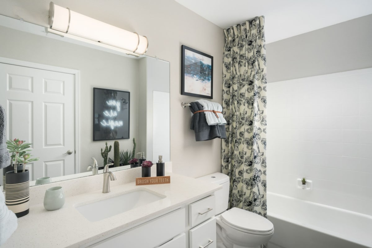 Model bathroom at Lakes at Arrowhead Ranch, Glendale, Arizona