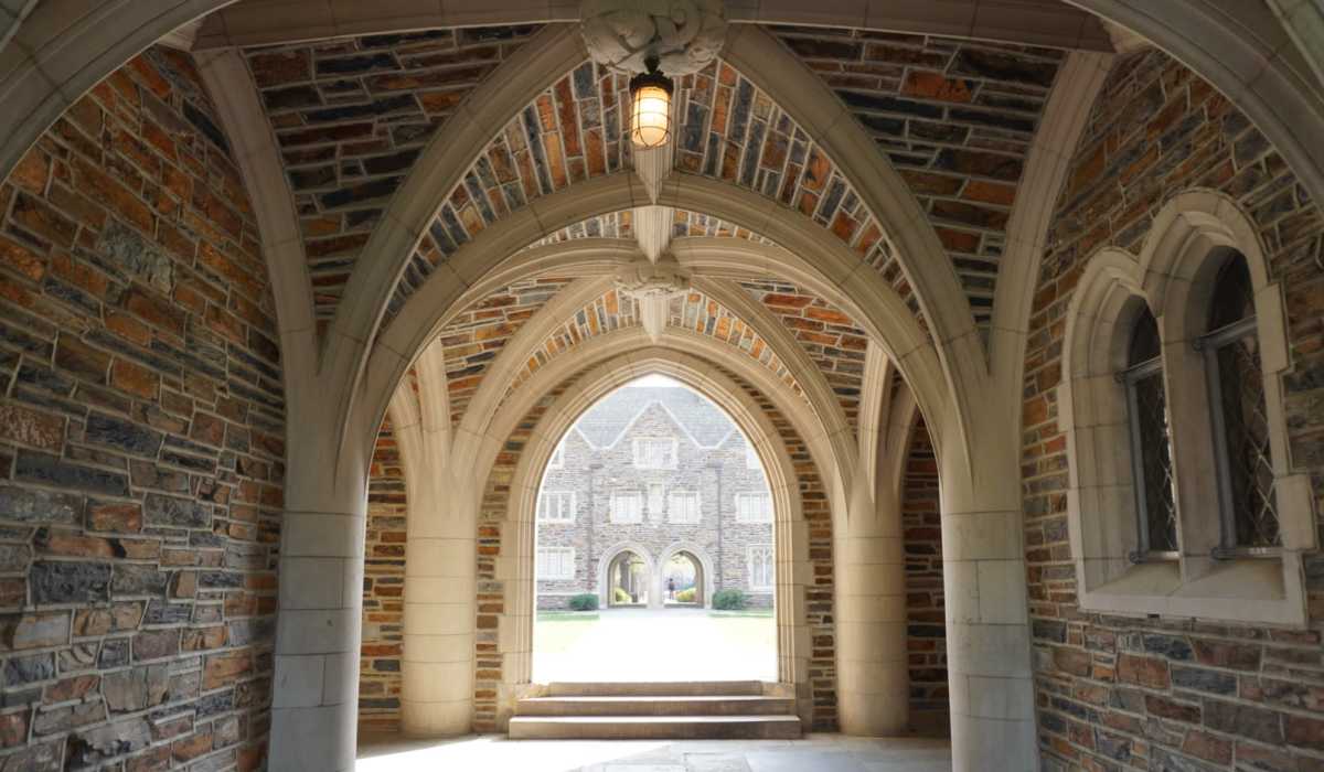 Brick archways and center near Terrazzo in Durham, North Carolina