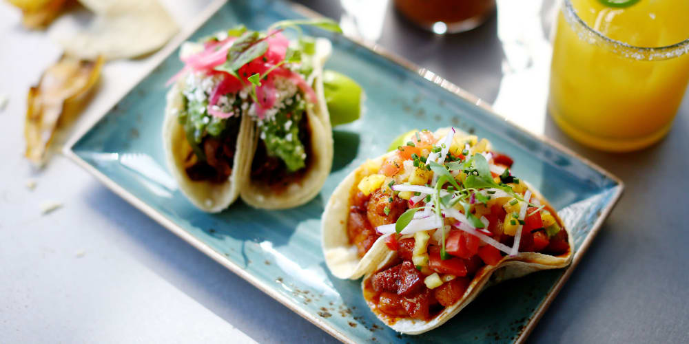 Tacos at a restaurant near The Retreat in Santa Clarita, California