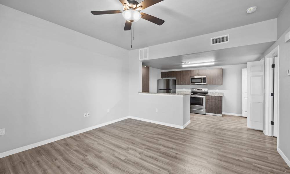 Unfurnished living room at District At Pellicano in El Paso, Texas 