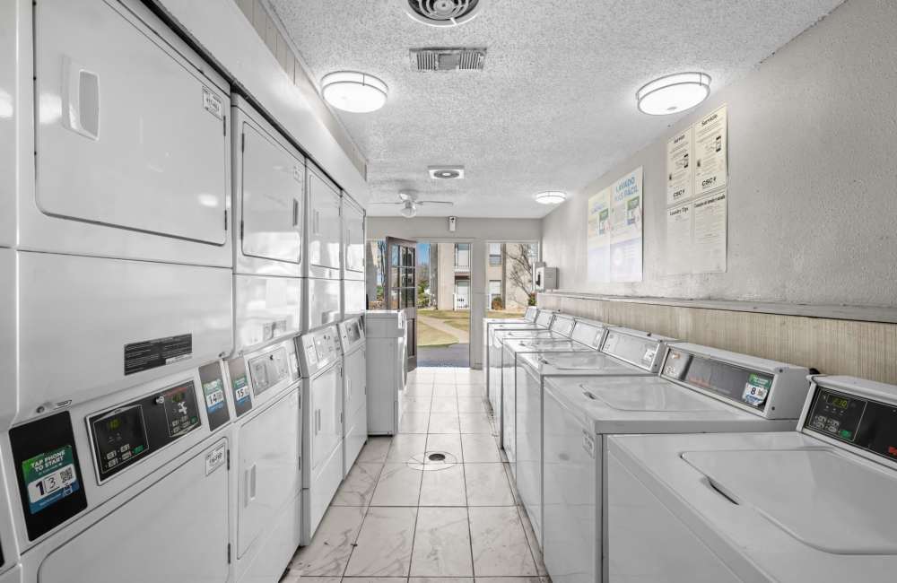 Community laundry facility at Derby Park Apartments in Round Rock, Texas
