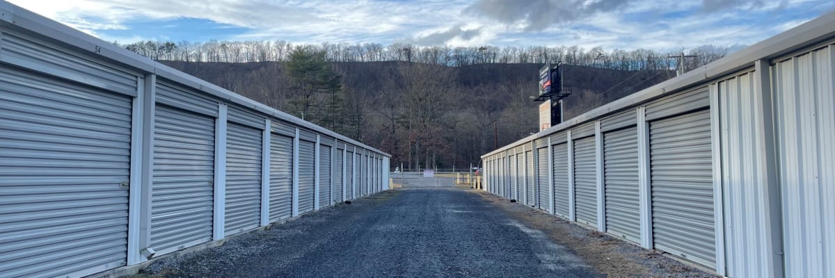 Unit size guide from KO Storage in Berkeley Springs, West Virginia