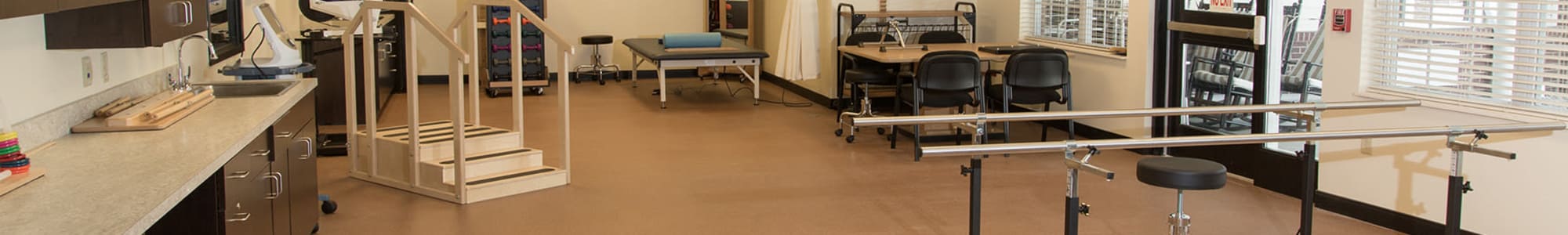 Physical therapy room at Tiffin in Tiffin, Ohio