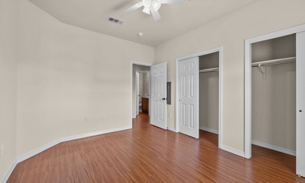 Spacious closets in the bedroom at Las Torres Apartments in El Paso, Texas