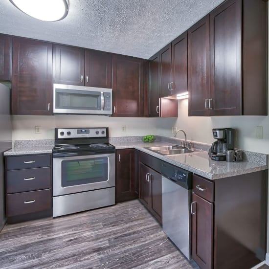 Upgraded kitchen at Hawthorne Community in Oakdale, Pennsylvania