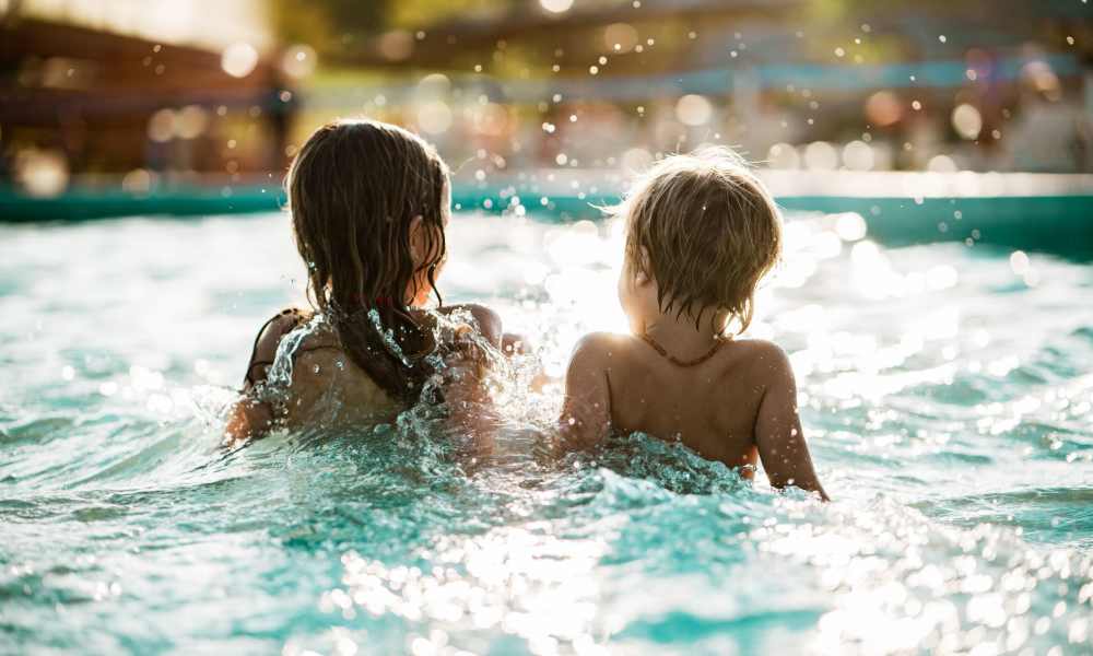 Rendering of residents swimming pool at Parc Marin in Corte Madera, California