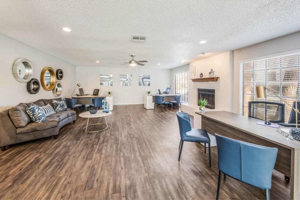 Beautiful living room at Ridgecrest in Denton, Texas