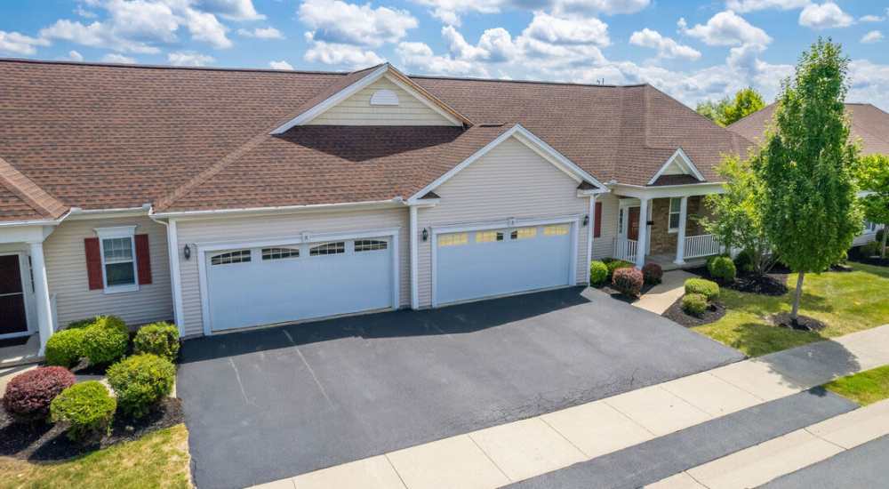 Car garages at Villas of Brighton in Rochester, New York